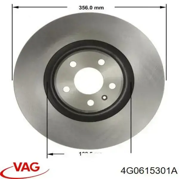 Гальмівні диски передні 4G0615301A VAG