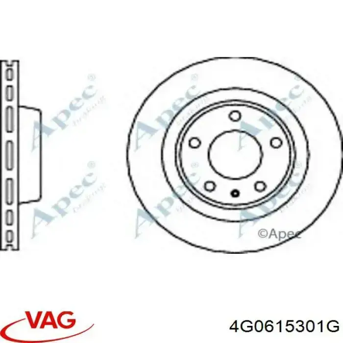 Диск переднього гальма VAG 4G0615301G ціна, від 63.35 USD