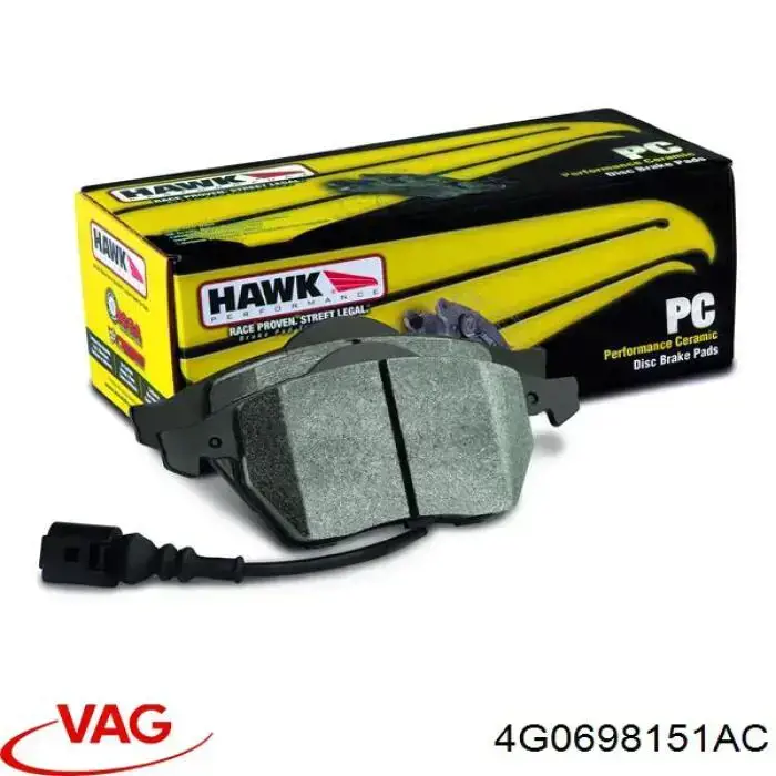 Гальмівні колодки VAG 4G0698151AC ціна, від 102.84 USD