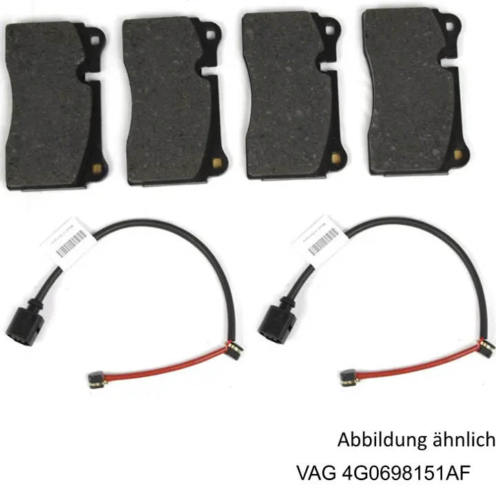 Купити 4G0698151AF VAG Колодки гальмівні передні, дискові