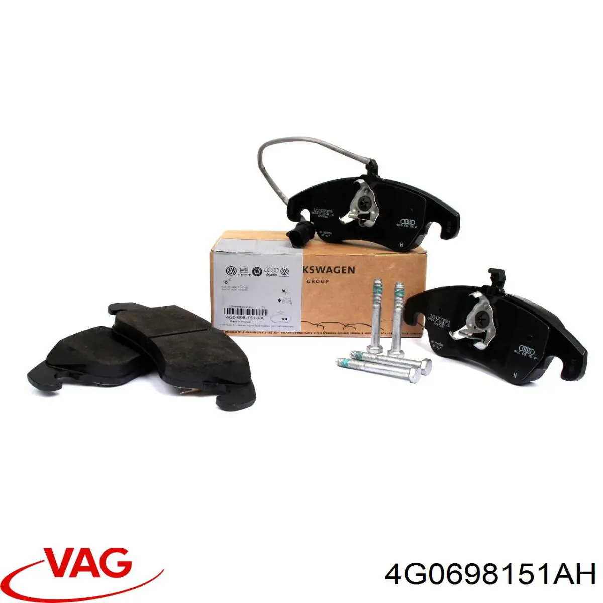 Купити 4G0698151AH VAG Колодки гальмівні передні, дискові