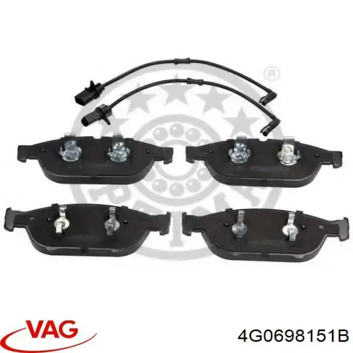 Гальмівні колодки VAG 4G0698151B ціна, від 117.71 USD