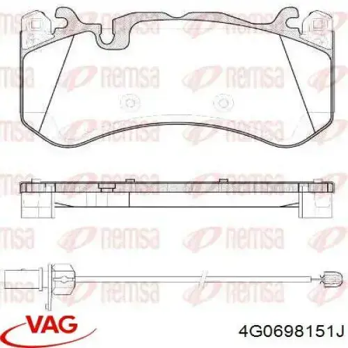 Тормозні колодки VAG 4G0698151J