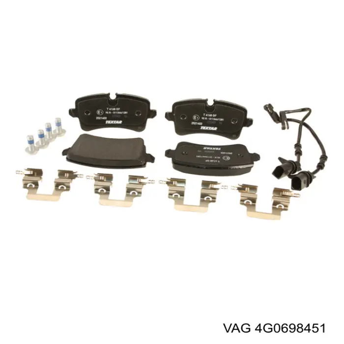Задні гальмівні колодки 4G0698451 VAG