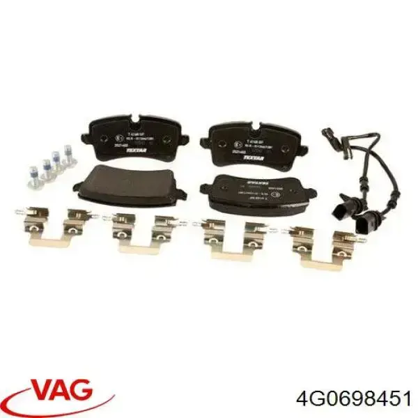Купити 4G0698451 VAG Задні колодки