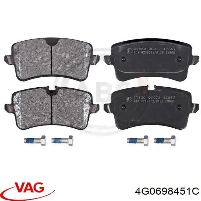 Задні гальмівні колодки 4G0698451C VAG