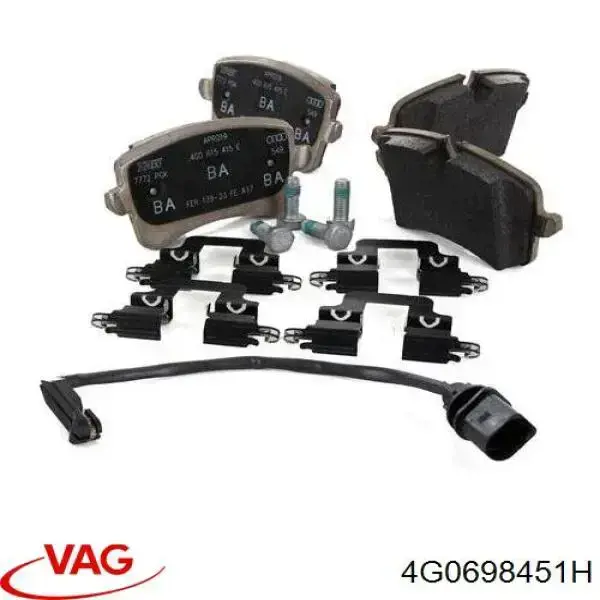 Задні гальмівні колодки 4G0698451H VAG