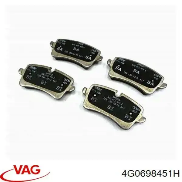 Купити 4G0698451H VAG Задні колодки