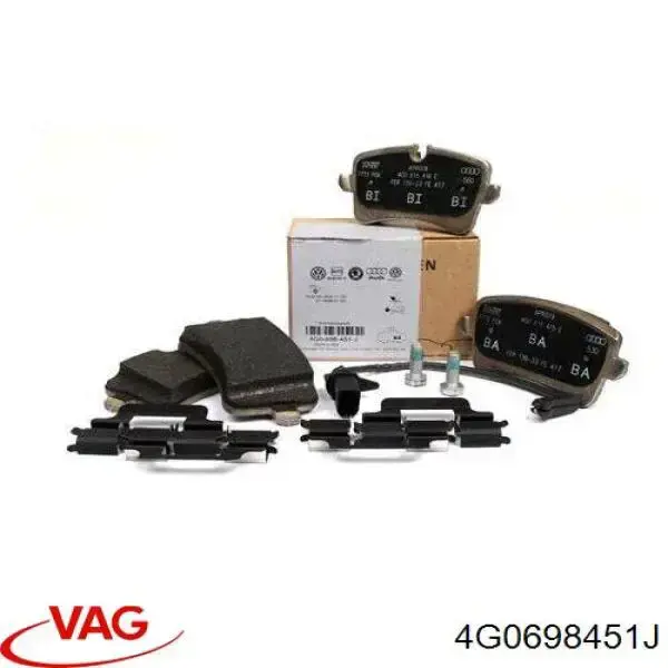 Задні гальмівні колодки VAG 4G0698451J ціна, від 42.43 USD