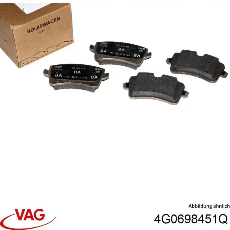 Задні гальмівні колодки VAG 4G0698451Q ціна, від 77.92 USD