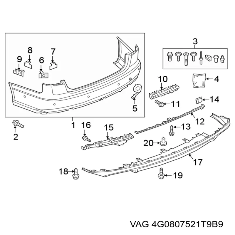  VAG 4G0807521T9B9 ціна, від 227.40 USD