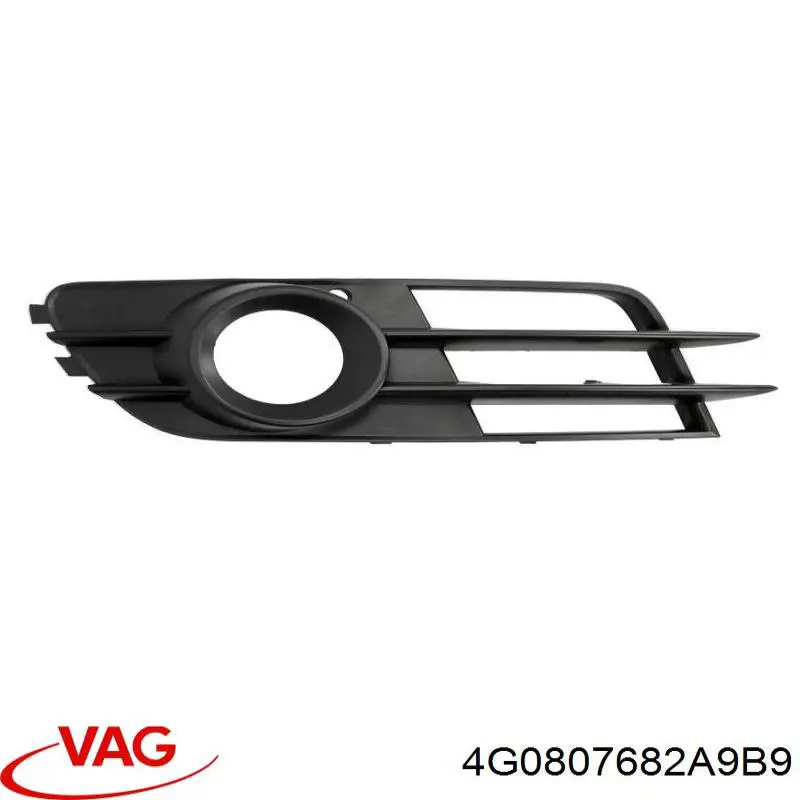 4G0807682A9B9 VAG Молдинг переднього бампера, правий
