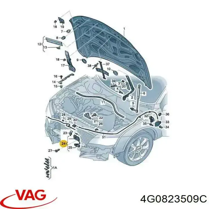 Замок капота AND 30823179 ціна, від 19.68 USD