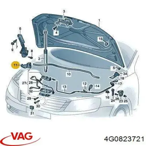 Ущільнювач крила VAG 4G0823721