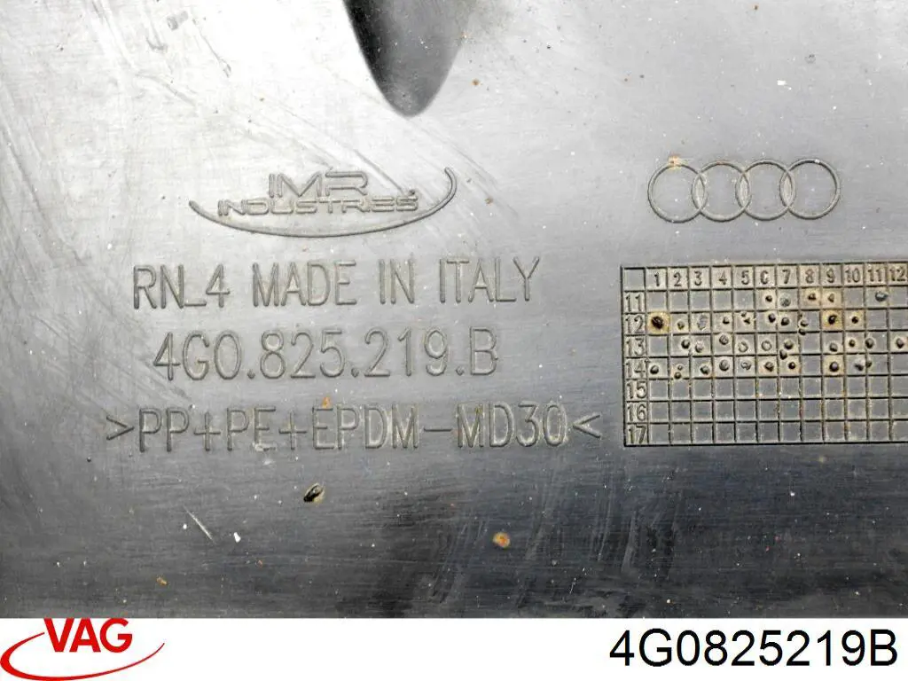 Захист днища, задній VAG 4G0825219B ціна, від 31.04 USD