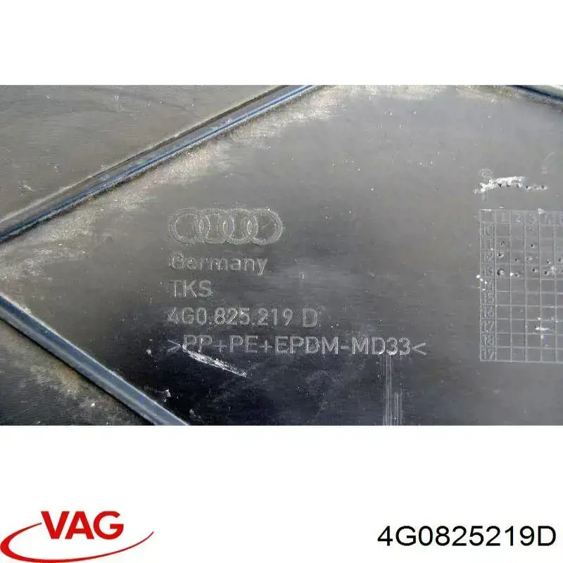 Захист днища, задній 4G0825219D VAG