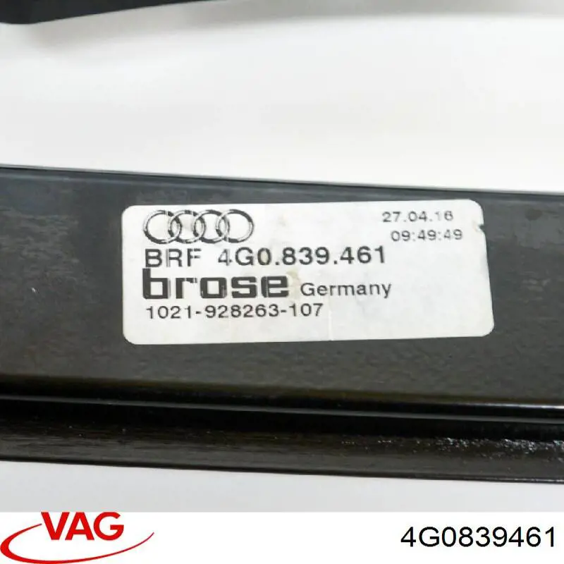 Купити 4G0839461 VAG Механізм склопідіймача двері задньої, лівої