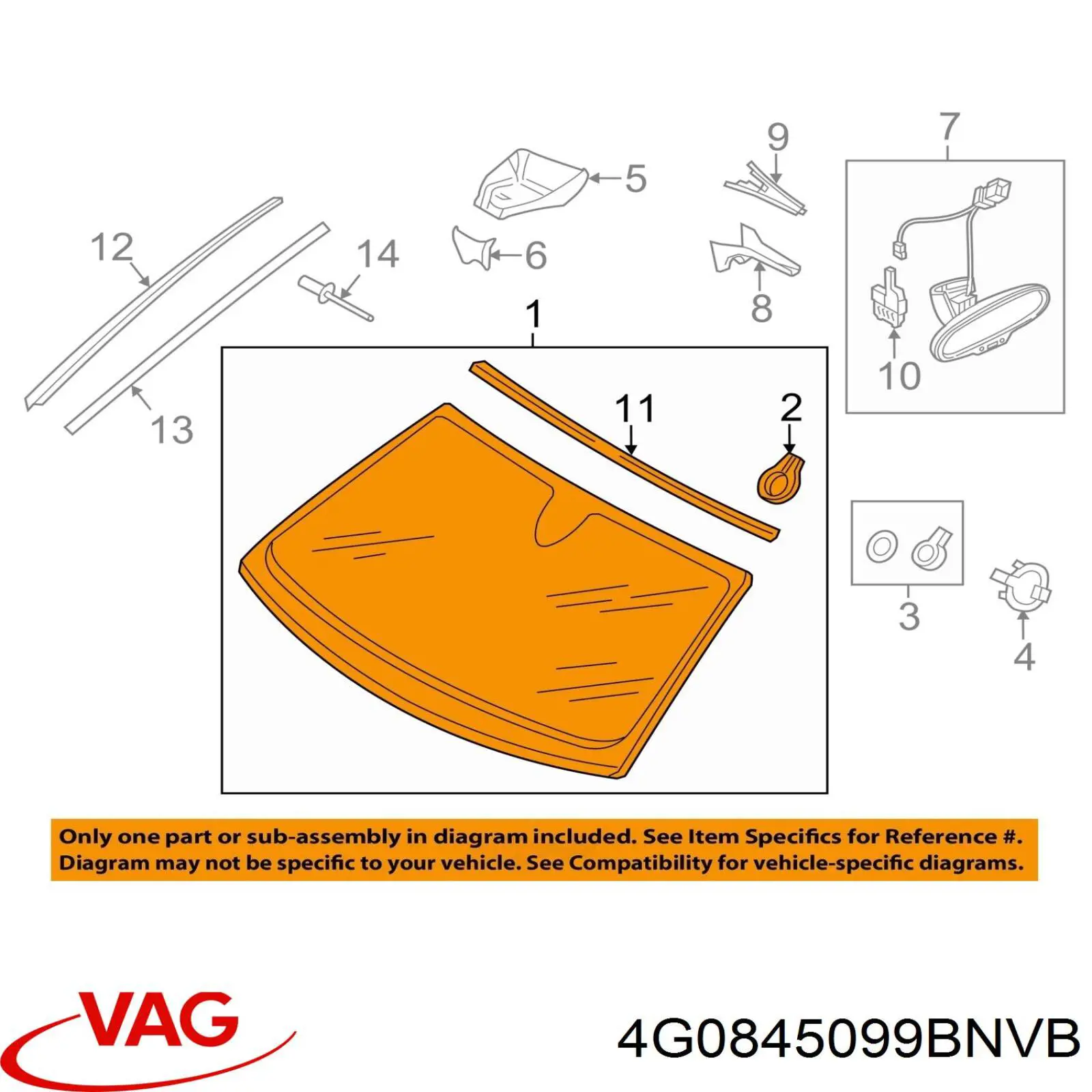 4G0845099BNVB VAG Автомобільне скло