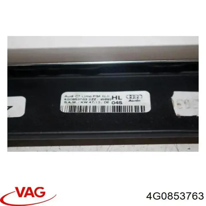 Купити 4G0853763 VAG Молдинг опускного скла нижній, двері задньої, лівої