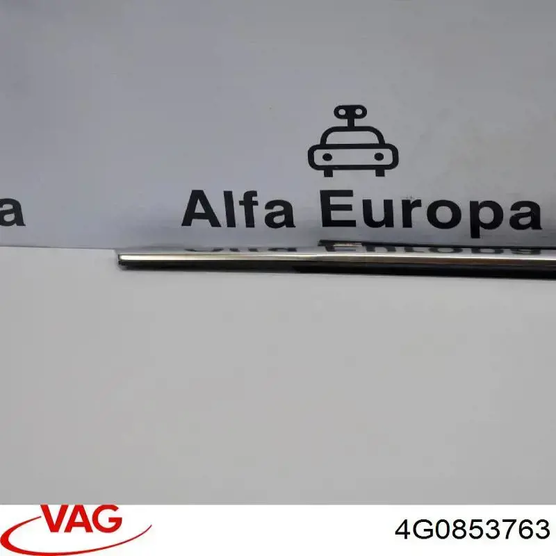 Купити 4G0853763 VAG Молдинг опускного скла нижній, двері задньої, лівої