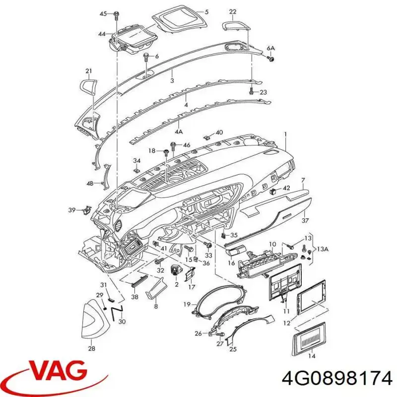  VAG 4G0898174 ціна, від 32.94 USD