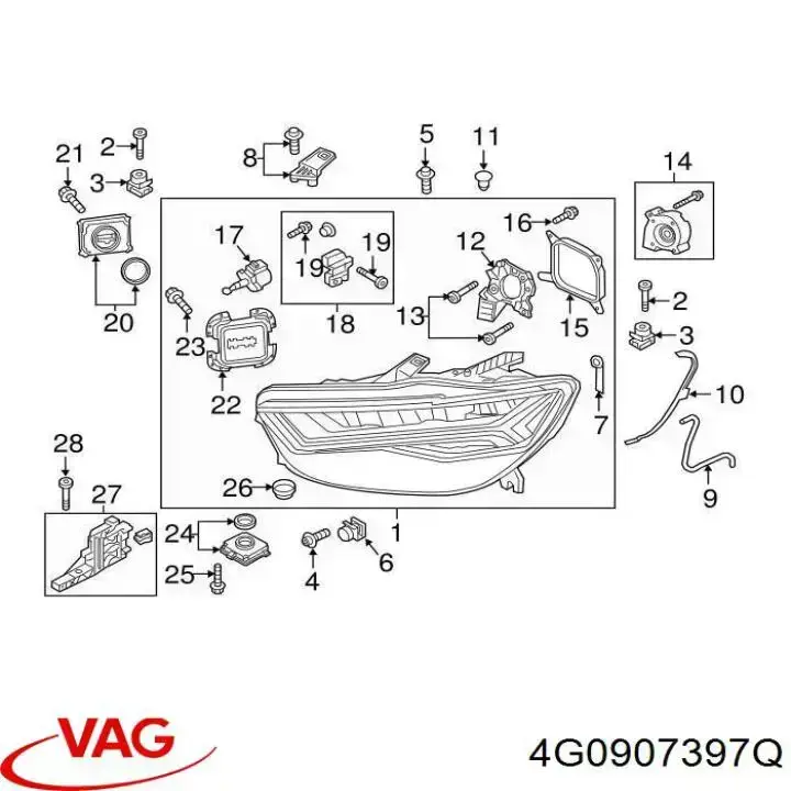 Блок керування освітленням VAG 4G0907397Q ціна, від 83.44 USD