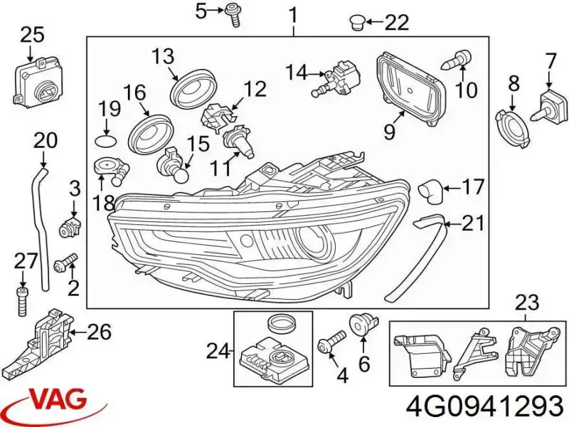 4G0941293 VAG Двигун корректора фари