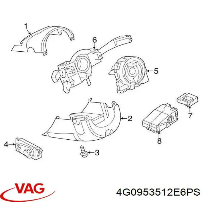 4G0953512E6PS VAG Захисний кожух кермового механізму