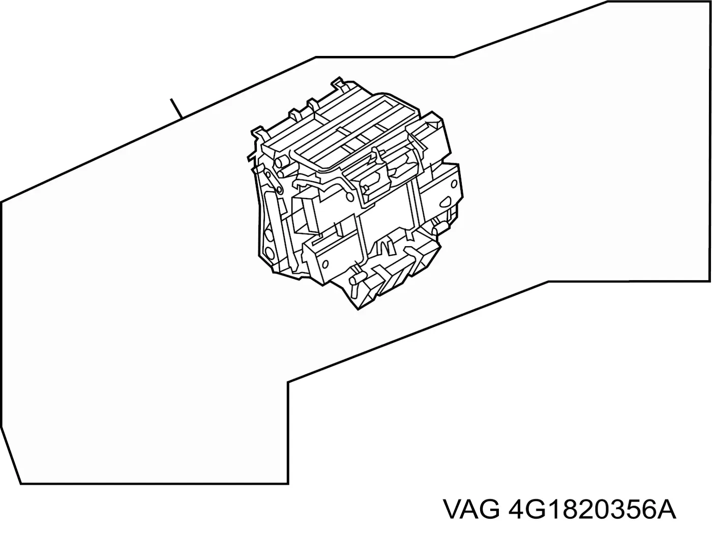 4G1820356A VAG Корпус вентилятора пічки (опалювача салону), в зборі