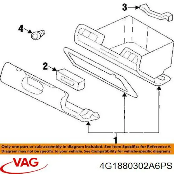 Купити 4G1880302A6PS VAG Речовий ящик