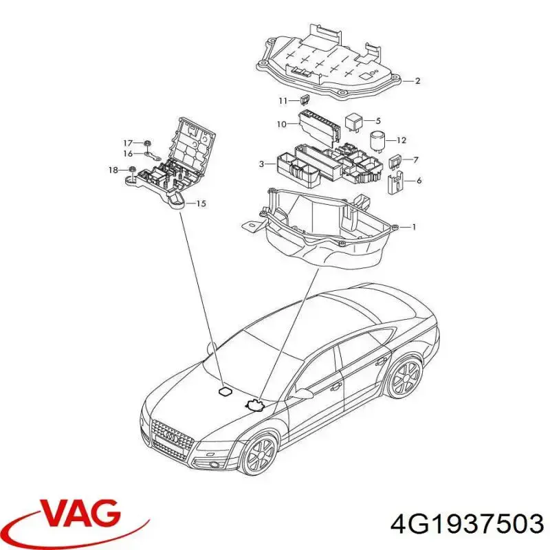 Купити 4G1937503 VAG Корпус запобіжників