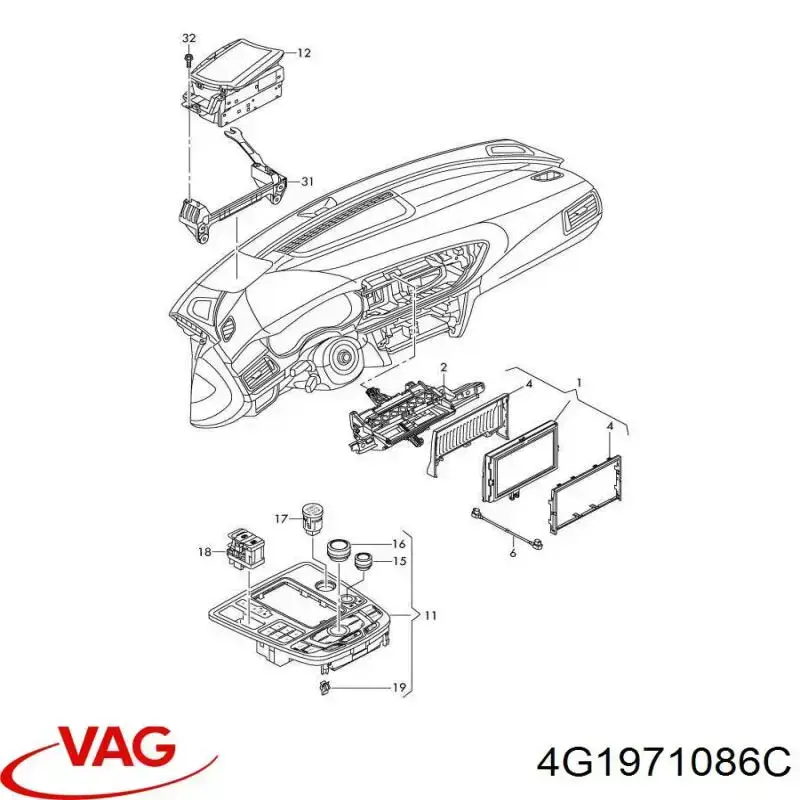  VAG 4G1971086C ціна, від 107.69 USD