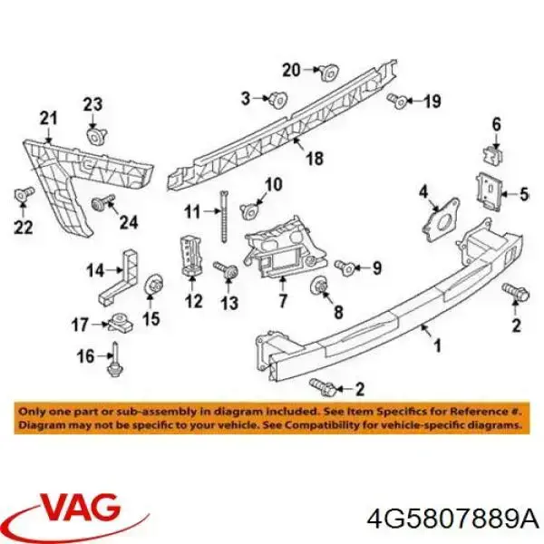 PAD44136L Signeda Напрямна заднього бампера, ліва