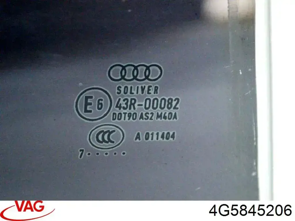 Скло задньої двері правої Audi A6 (4G2) (Ауді A6)