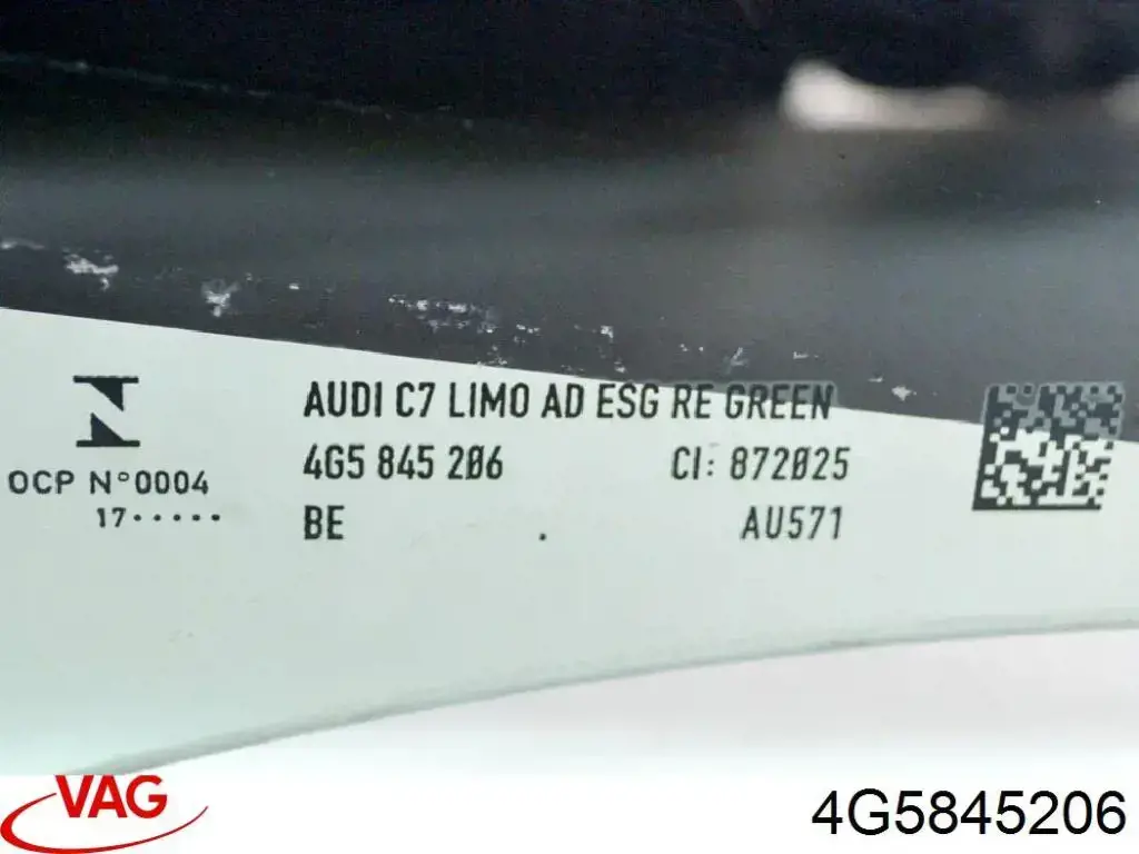 Скло заднє праве VAG 4G5845206 ціна, від 6.38 USD