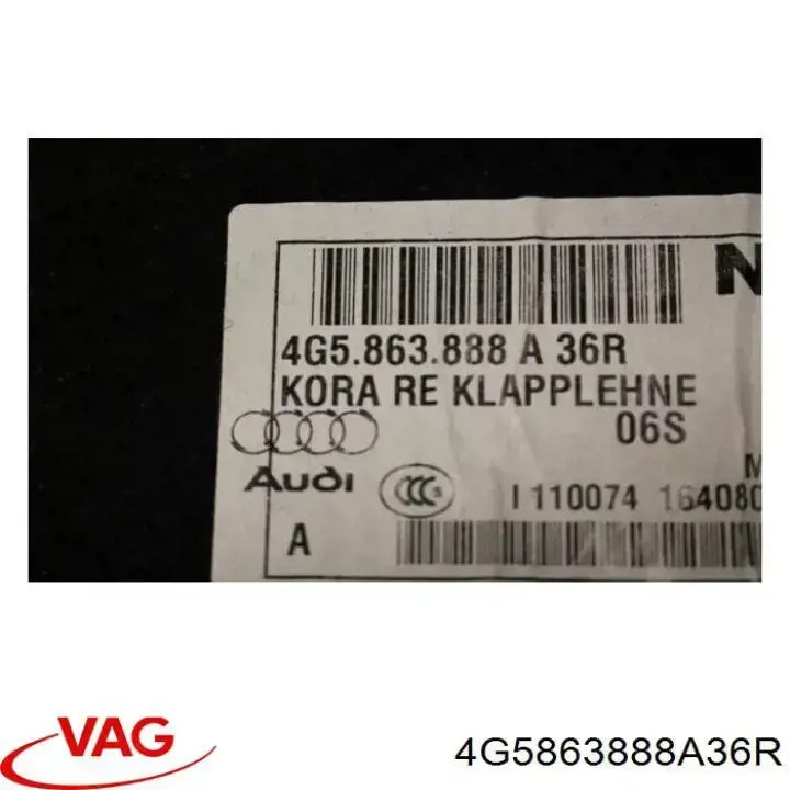 Облицювання багажного відсіку, праве VAG 4G5863888A36R ціна, від 12.85 USD