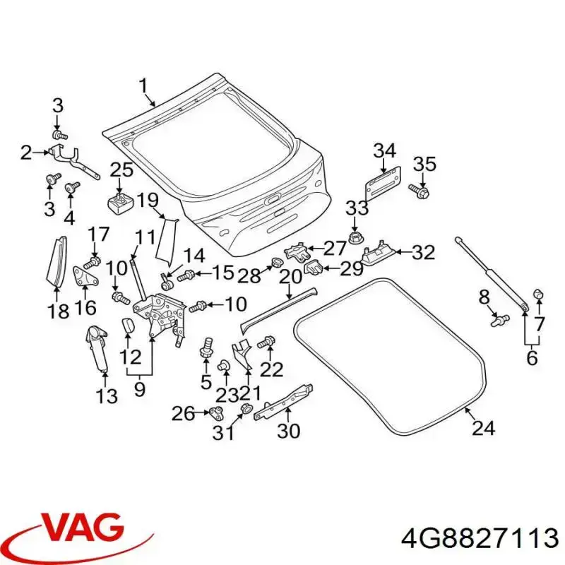  VAG 4G8827113 ціна, від 7.60 USD