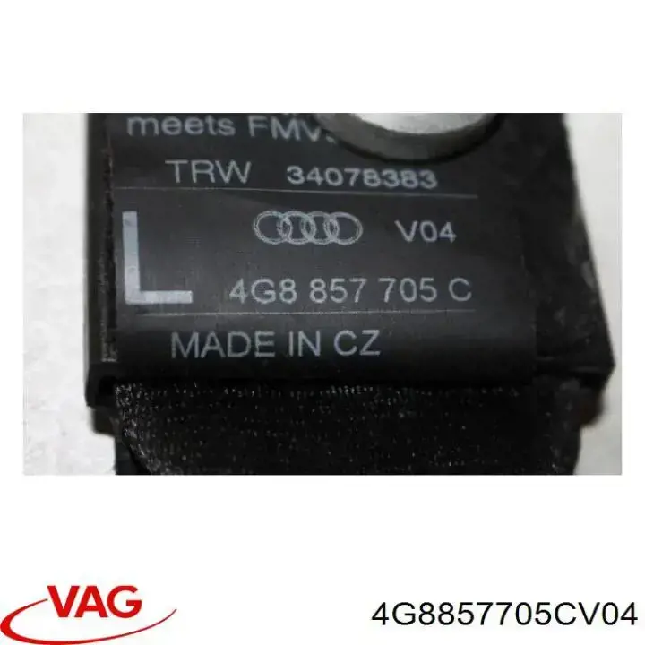 Пасок безпеки передній лівий VAG 4G8857705CV04 ціна, від 100.06 USD