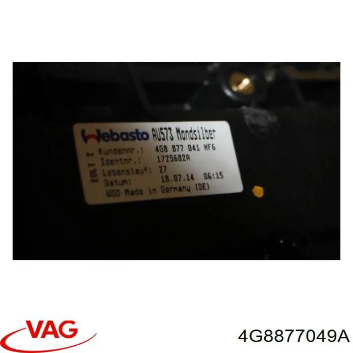 4G8877049A VAG Панель люка
