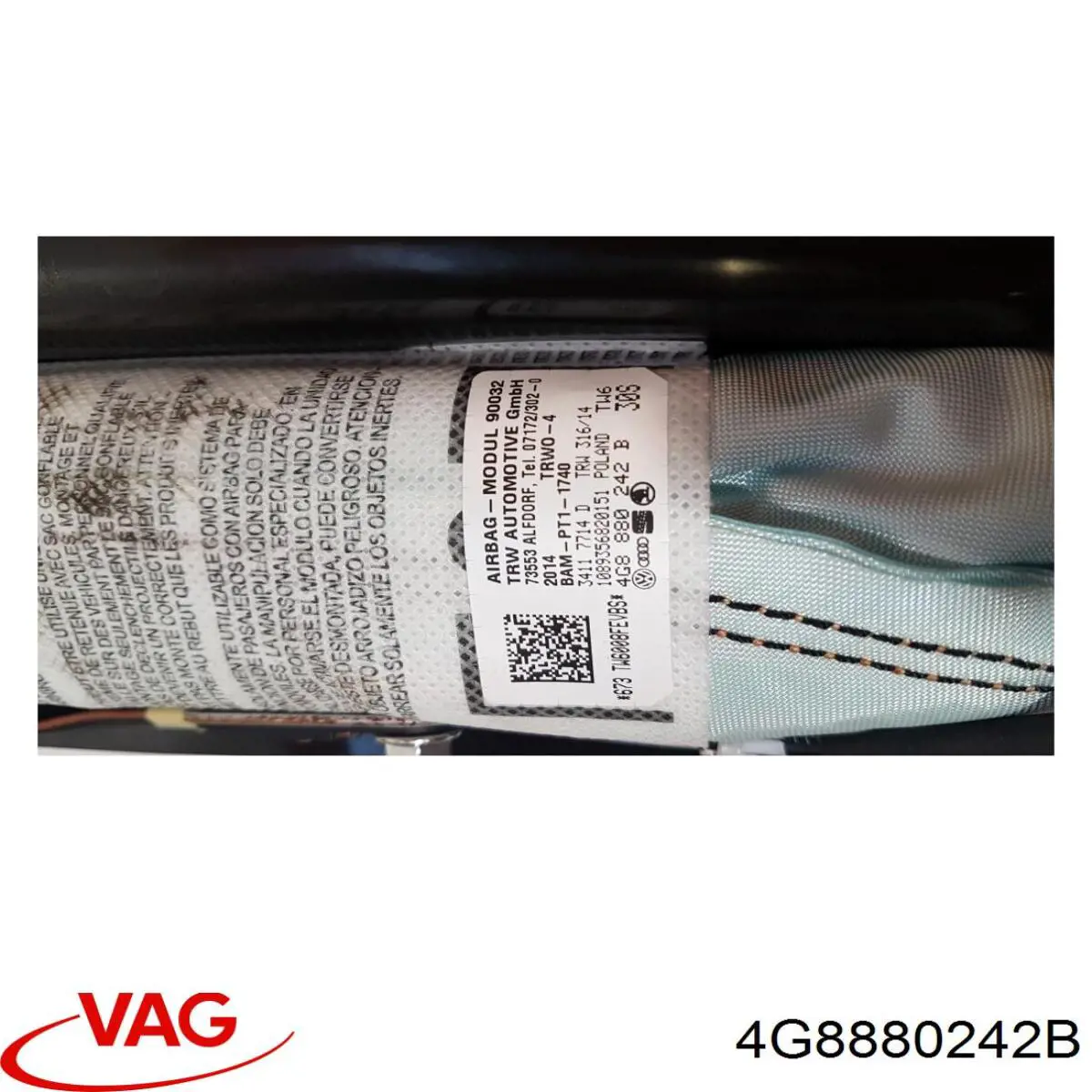 Подушка безпеки AIRBAG спинки сидіння, правого 4G8880242B VAG