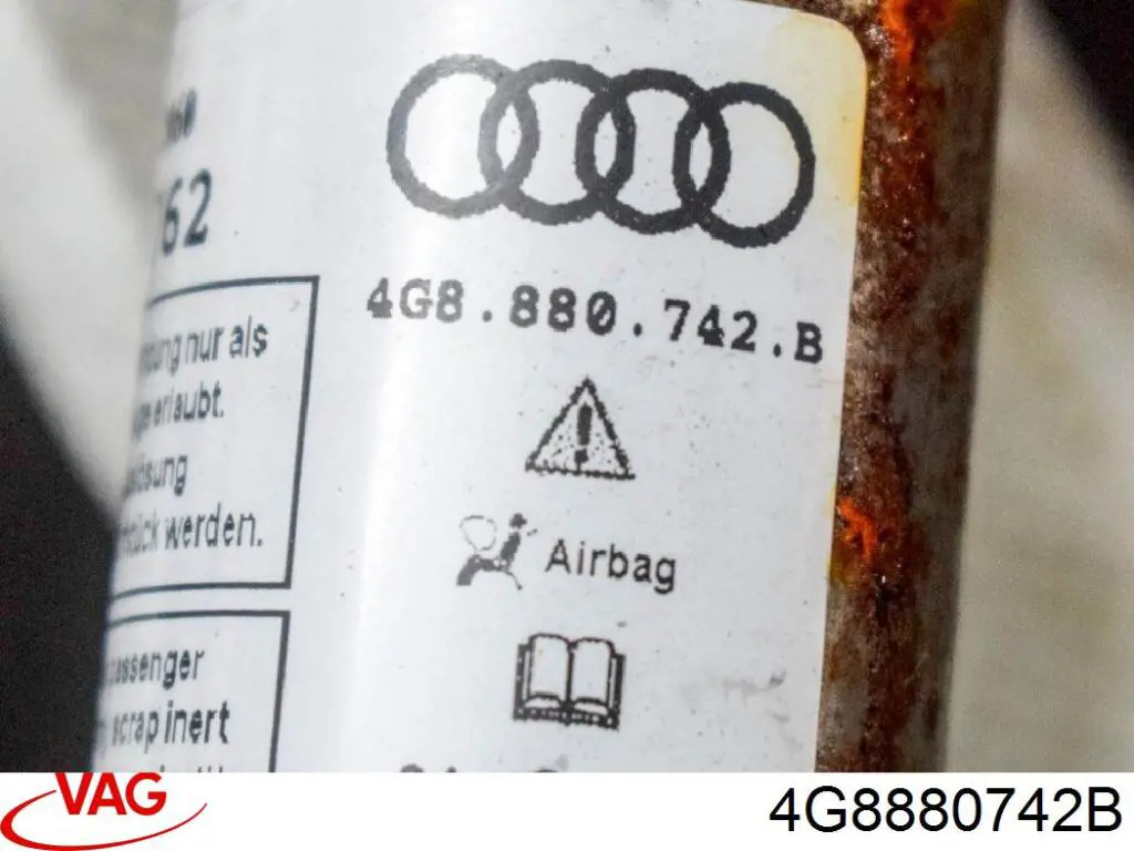 Подушка безпеки, шторка бічна, права, AIRBAG VAG 4G8880742B