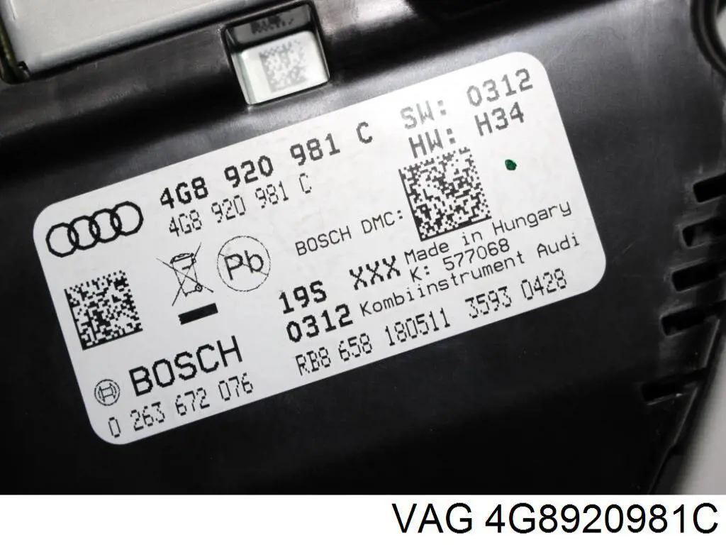 Щиток приладів додатковий VAG 4G8920981C ціна, від 126.67 USD