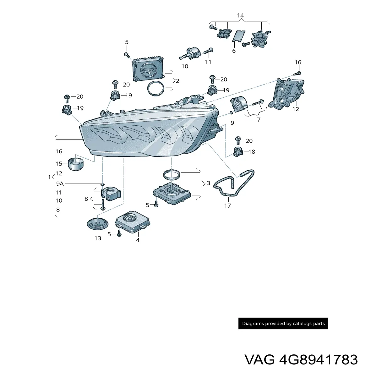 Фари VAG 4G8941783 ціна, від 1937.46 USD