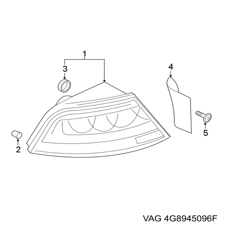 4G8945096F VAG Задній правий зовнішній ліхтар