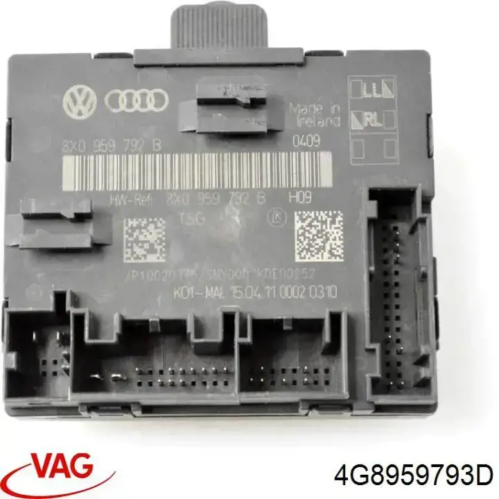 Блок комфорту передніх дверей 4G8959793D VAG