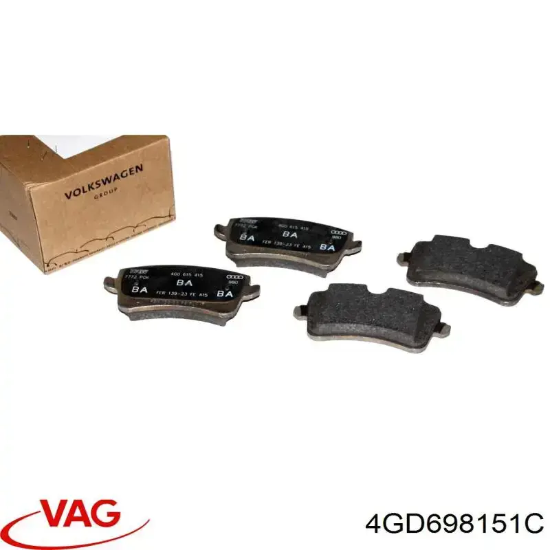Гальмівні колодки VAG 4GD698151C ціна, від 123.65 USD