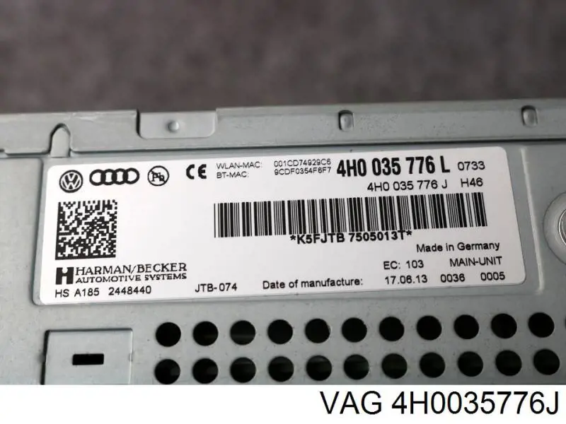  VAG 4H0035776J ціна, від 724.99 USD