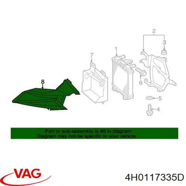 Дифузор вентилятора VAG 4H0117335D ціна, від 56.24 USD