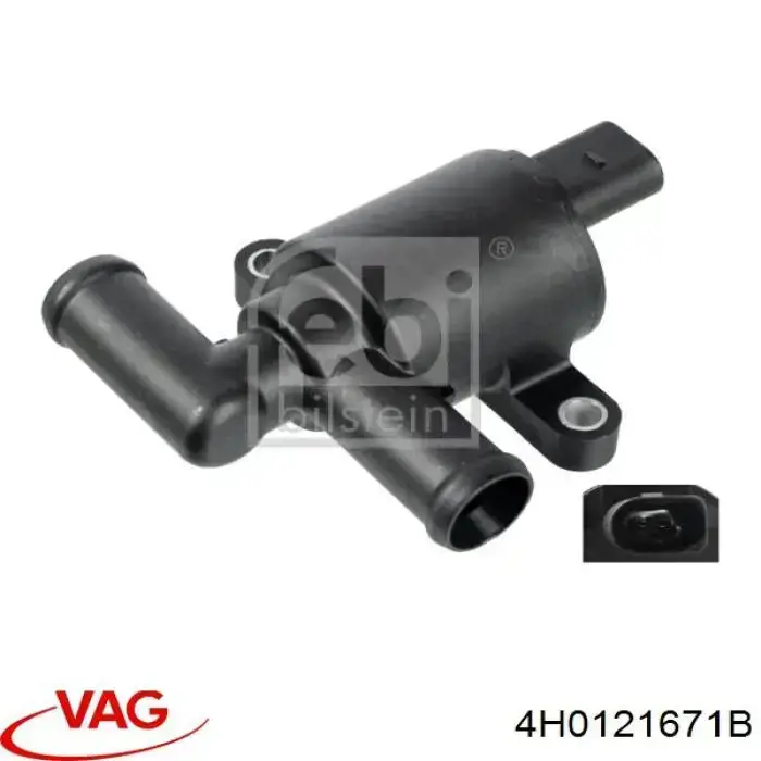 Купити 4H0121671B VAG Кран пічки