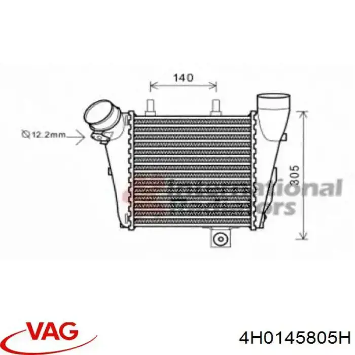 Система охолодження наддувочного повітря VAG 4H0145805L ціна, від 550.00 USD